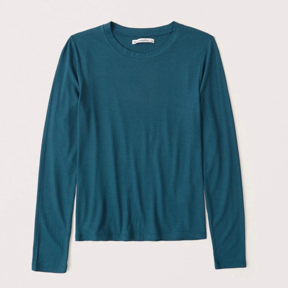 Dark Teal Blue Long Sleeve Shirt